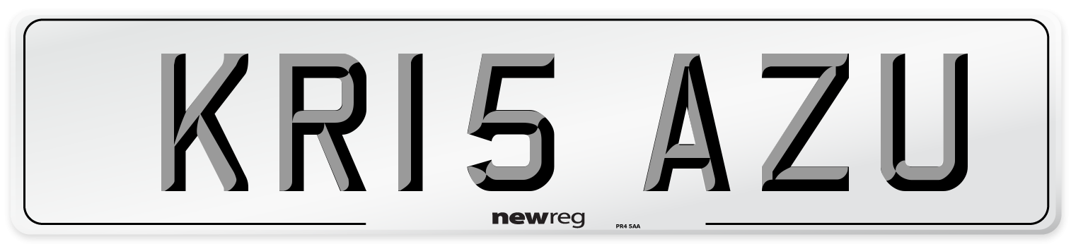 KR15 AZU Number Plate from New Reg